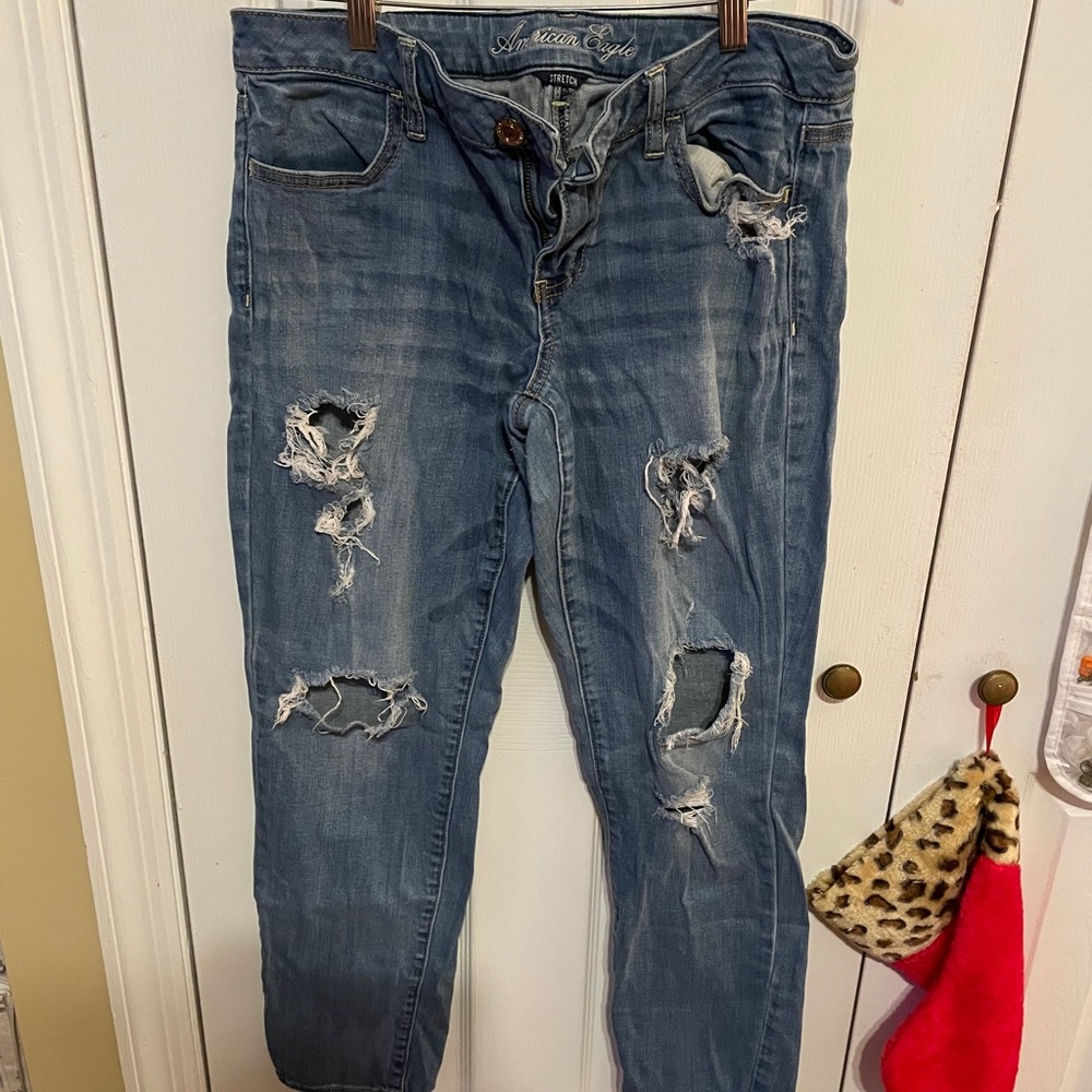 Distressed American Eagle Jeans